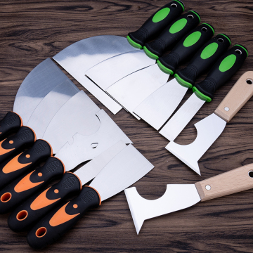 2025 Multi-Function Paint Scraper: Stainless Steel Mastic Plastic Putty Knife with Soft Grip Rubber Handle