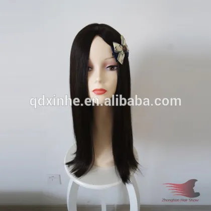 Unprocessed Virgin Human 18inch Long Hair BOB Style Kosher Wig Stock
