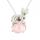 Gemstone with Silver Plated Tiger Charm Necklace with 18 inches Silver Chain Choker for Women Girl Anniversary Gift Mother