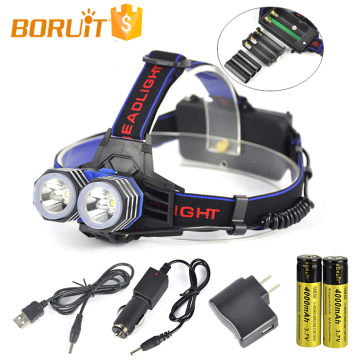 High Power Universal AA / AAA / 18650 Battery USB Rechargeable Headlamp