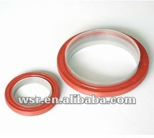 Rubber oil seal with ptfe lip