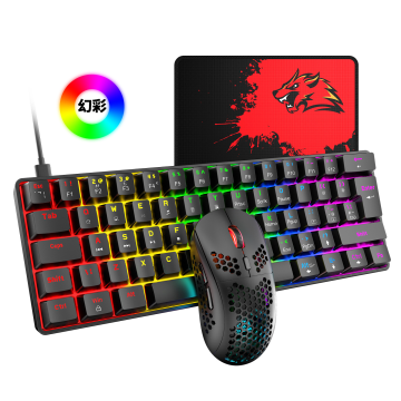 BT-compatibele grensoverschrijdende groothandel gamingmuis met drie-modus draadloos opladen en gloeiend