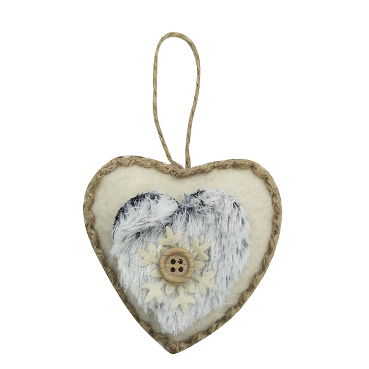 Winter Woodland Heart Hanging Ornaments