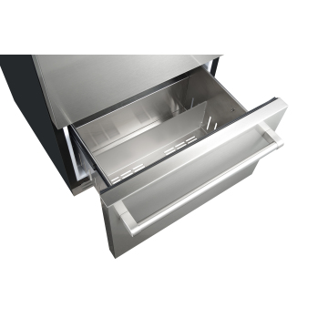 Stainless Steel 2 Drawers Single Zone Household Under Counter Refrigerator