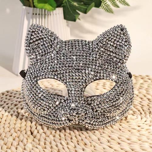 ماسک مهمانی گوش گربه ای Rhinestone