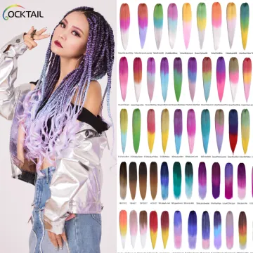 Over 100 Colors Pre Stretched Braiding Hair Japanese Kaneka Fiber Pre Stretched Braiding Hair Ez Braid with Layered End