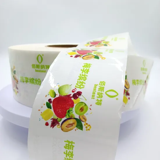 Customized Food Packaging Labels Colorful Fruit Juice Labels
