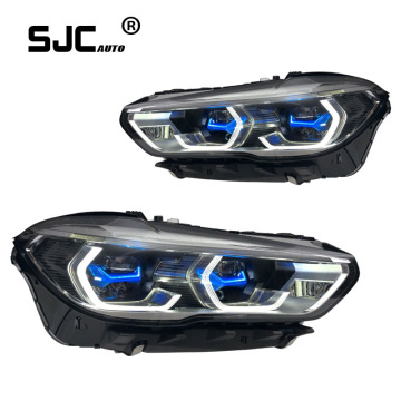 SJC Auto Headlights Assembly Original Laser Headlamps for BMW X5 G05 2018-2023 Modified Upgrade New LED Headlights Head Lamp