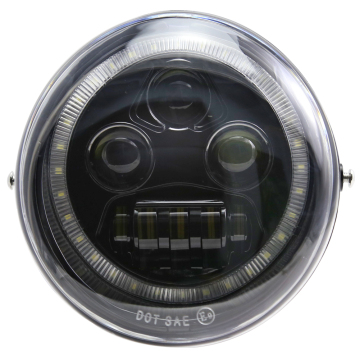 High Quality Harley Headlight with Halo Ring Motorcycle Accessories