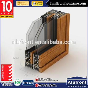 Top Quality TLC130 Series Aluminum Cladding Wood Profile for Duoble Track Sliding Door/Window