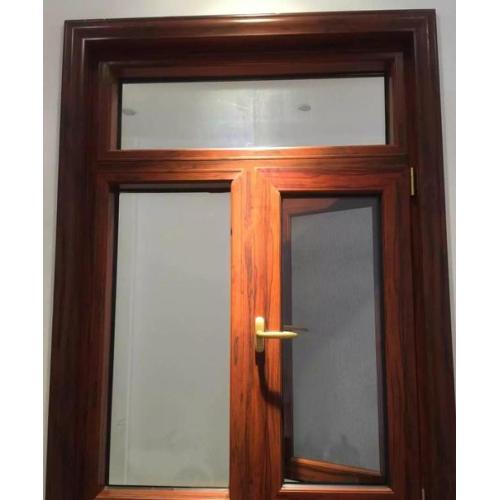 Wood grain casement window