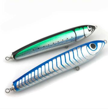 Oem Topwater เกมใหญ่แกมม่าดินสอไม้ดินเหนียวสำหรับการหลอกและการตกปลาเรือ