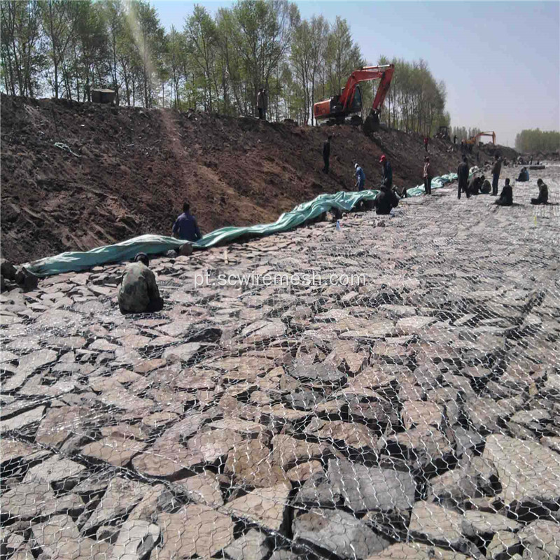 Malha de Gabion da proteção da ponte para a parede de retenção