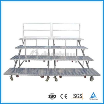 Aluminum adjustable easy install church chorus stage