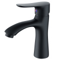 Matte black hot cold water wash basin faucet