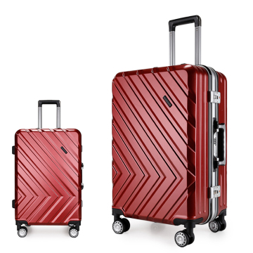 Trolley luggage abs aluminum frame.can do zip