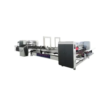 High Speed Automatic Corrugated Carton Box Folding Gluing Stitching Machine