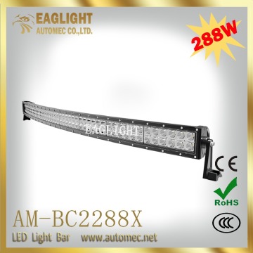 Super slim waterproof 50 inch 288W IP 67 Black wholesale car led light bar