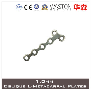 1.0mm Titanium Mini Oblique L- Metacarpal Plate