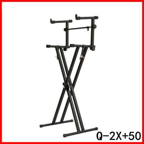 Q-2X+50 extra-height double keyboard stand,electronic organ stand