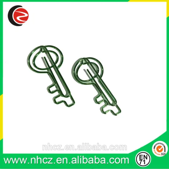 Home Shiny Key Shaped Paper Clips