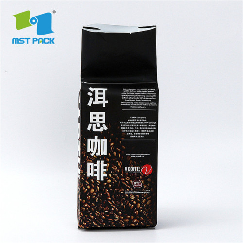 Customized Resealable Ziplock Kraft Paper Ground Coffee Bag