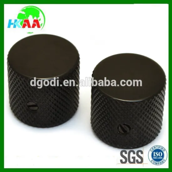 CNC machining aluminum knurled custom metal guitar knobs