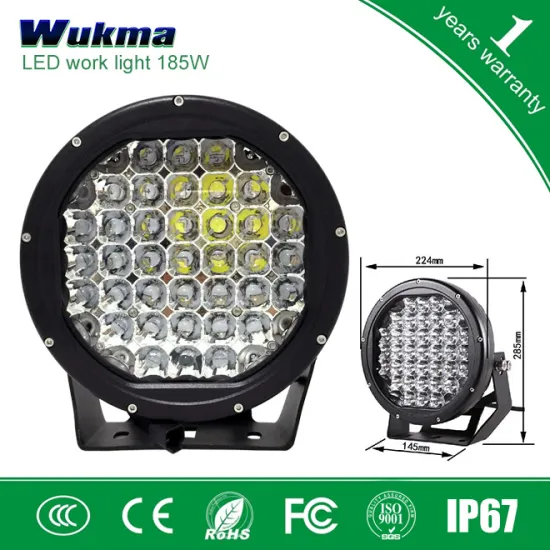 Wholesale price 185w IP67 led work light,12v led worklight driving light for Truck Excavator Forest Machine Construction