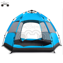 double door orange camping tent for 5-8 person