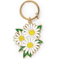 Zinc Alloy Cartoon Mini Metal Flower Charm Keychains