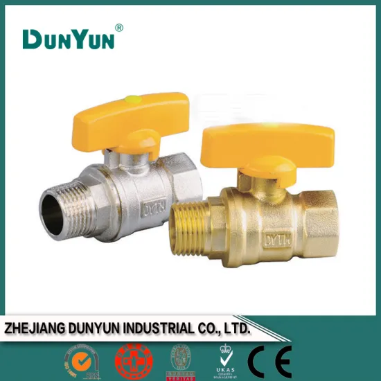 Cheapest brass gas valve/butterfly handle/female and male
