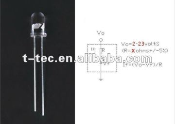 3 mm 5 mm a luce verde che emettono LED di diodi con resistenza 12V per giocattoli