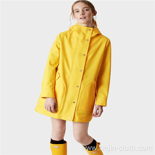 OEM style polyurethane adult rainwear with hood