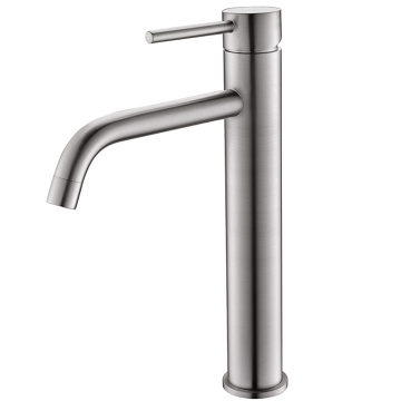 Copper Single Hole Brushed Nickel Vessel Sink Faucet