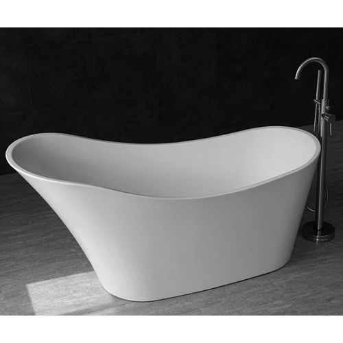 Vasca da bagno freestanding in acrilico bianco