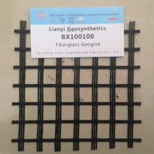 100/200 kN/m Geogrid de fibra de vidrio de alta resistencia