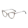 Nice Shape Cat Eye Acetate Metal Eyewear for Women para mujeres