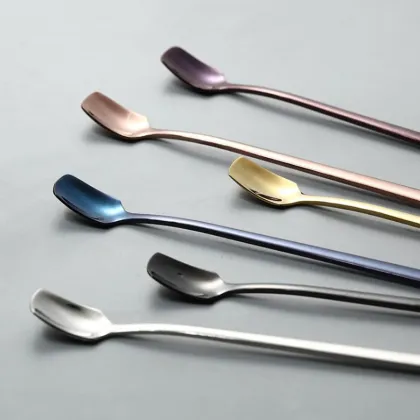 Creative Stainless Steel Long Handle Spoon Coffee Spoon