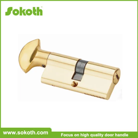 Gold Tone Metal Safety Home Door Lock Cylinder for bathroom/tun knob lock cylinder