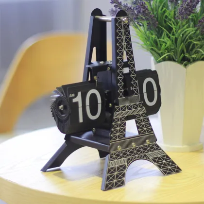 Eiffel Tower Style Flip Clocks for Decor