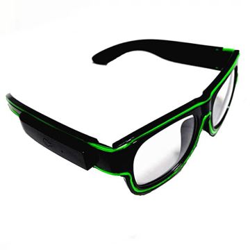 USB Rechargeable LED Eyeglasses - 10 Color Options for Rave Glasses