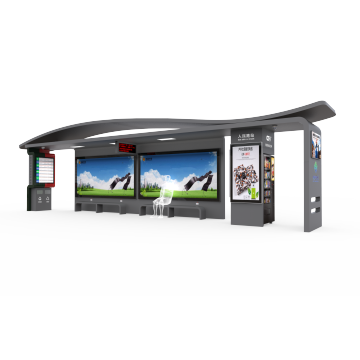 Urban smart bus shelter multimedia display solution