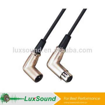 Right angle XLR cable, balanced mic cable, right angle microphone cable