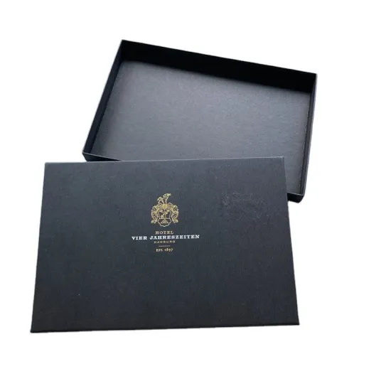 Customized Small Black Cube Cardboard Wedding Box Large