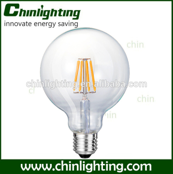 e27 g95 led filament lamp bulb 6w spherical filament bulb g95 clear e27 g95 copper filament lamps factory