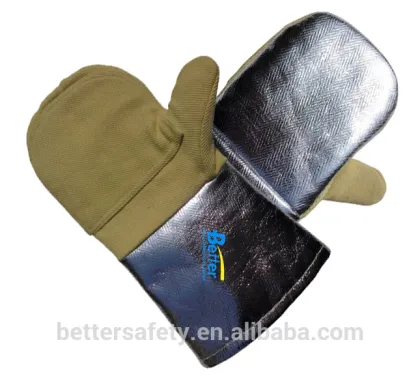 Alumunized Aramid 700 degree Heat Resistant Gloves New Products, BBQ gloves