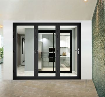 Energy Efficient Aluminum Bifold Patio Doors with Mosquito Nets