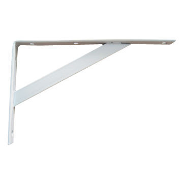 Powder-coated Shelf Bracket, Made of Steel, Available in White