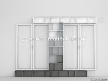 bespoke MDF book shelves with different color