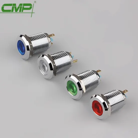 CMP 12mm metal waterproof led pilot light 6 colors indicator light